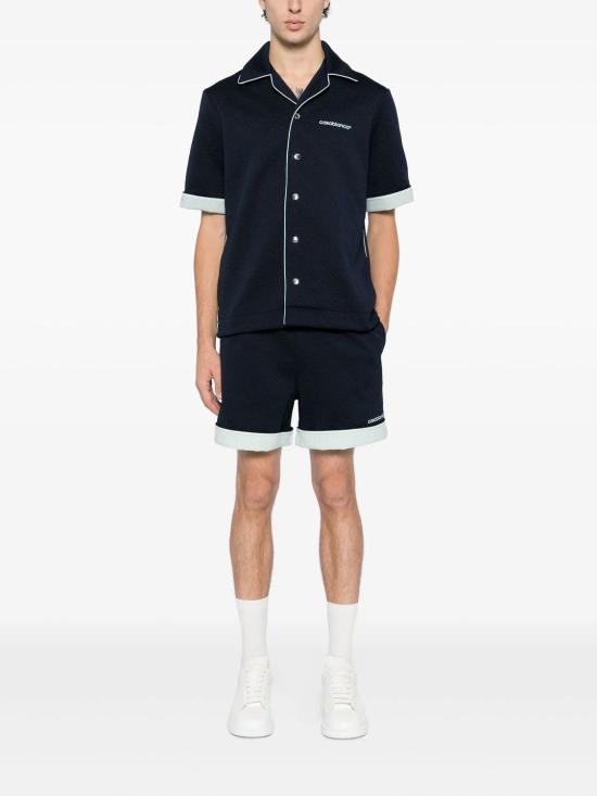 25FW 카사블랑카 반팔 셔츠 MPF25SH19001 NAVY - CASABLANCA