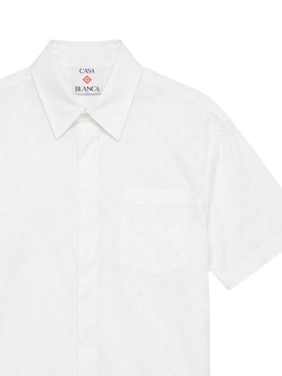 25FW 카사블랑카 반팔 셔츠 MAW25SH21101 WHITE - CASABLANCA