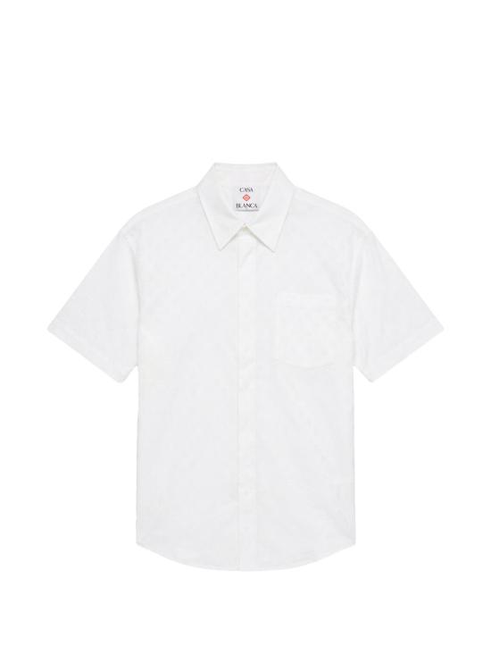 25FW 카사블랑카 반팔 셔츠 MAW25SH21101 WHITE