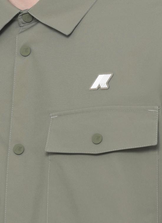 26SS 까웨 긴팔 셔츠 K5138MW V15 Green - K-WAY