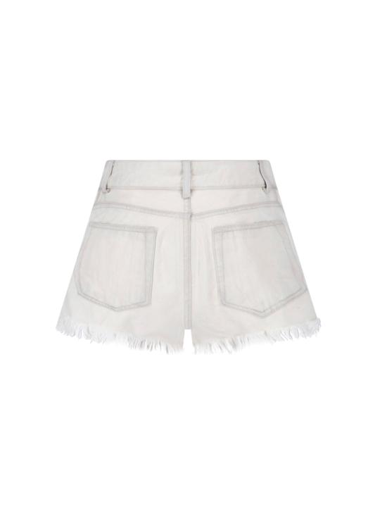 26SS 릭 오웬스 데님 숏팬츠 RO01F6396 DMW 51 White - RICK OWENS