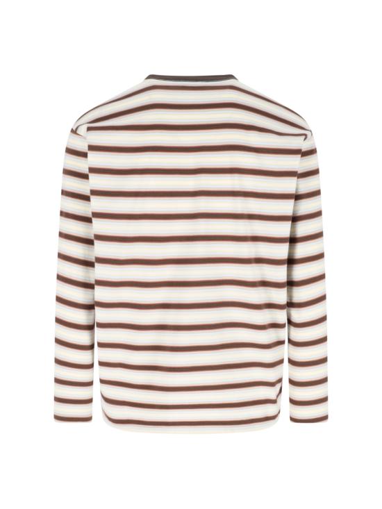 26SS 오라리 긴팔 티셔츠 A26SP01GJ FADE BROWN STRIPE MultiColour - AURALEE