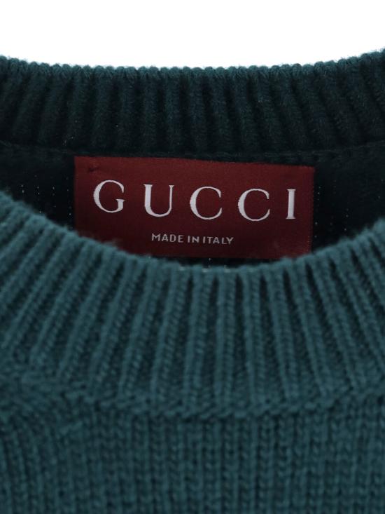 26SS 구찌 인타르시아 소프트 울 탑 851972 XKEBC 3027 Green - GUCCI