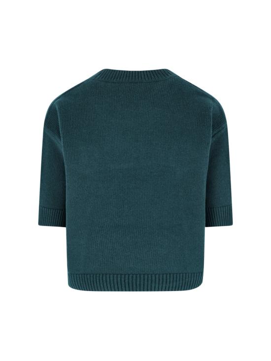 26SS 구찌 인타르시아 소프트 울 탑 851972 XKEBC 3027 Green - GUCCI