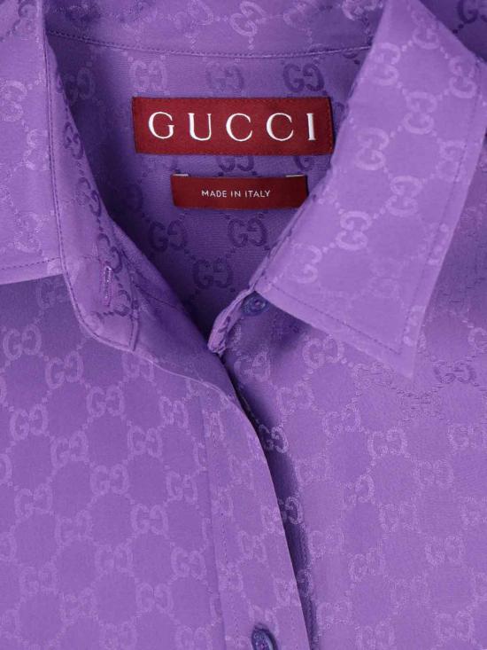 26SS 구찌 모노그램 셔츠 837168 Z7ATQ 5007 Violet - GUCCI