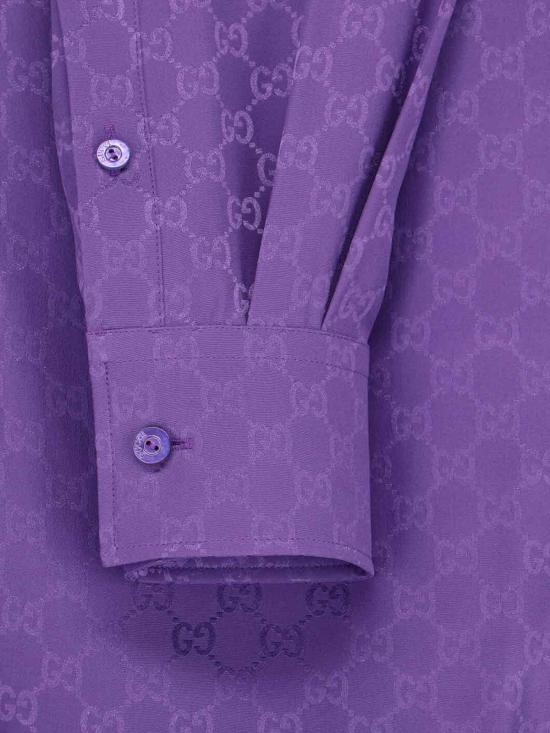 26SS 구찌 모노그램 셔츠 837168 Z7ATQ 5007 Violet - GUCCI