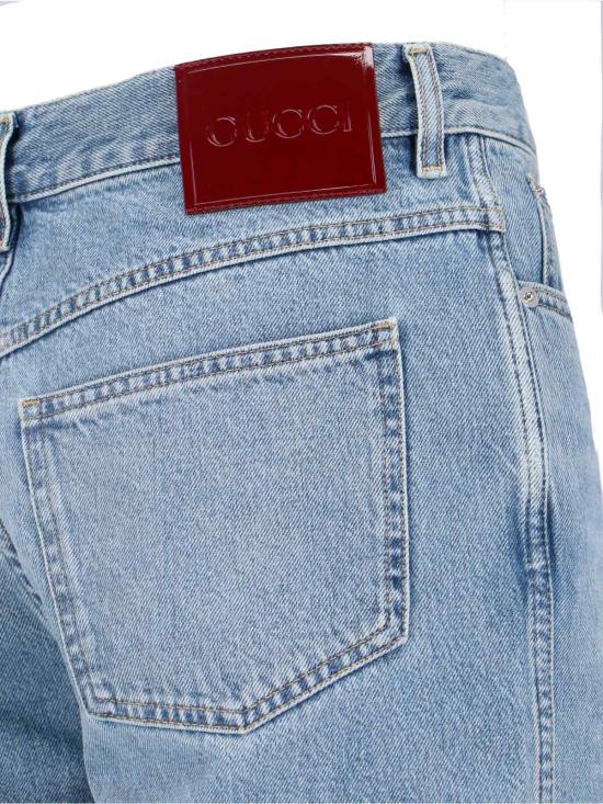 26SS 구찌 슬림 핏 코튼 데님 팬츠 844629 XDDD2 4009 Blue - GUCCI