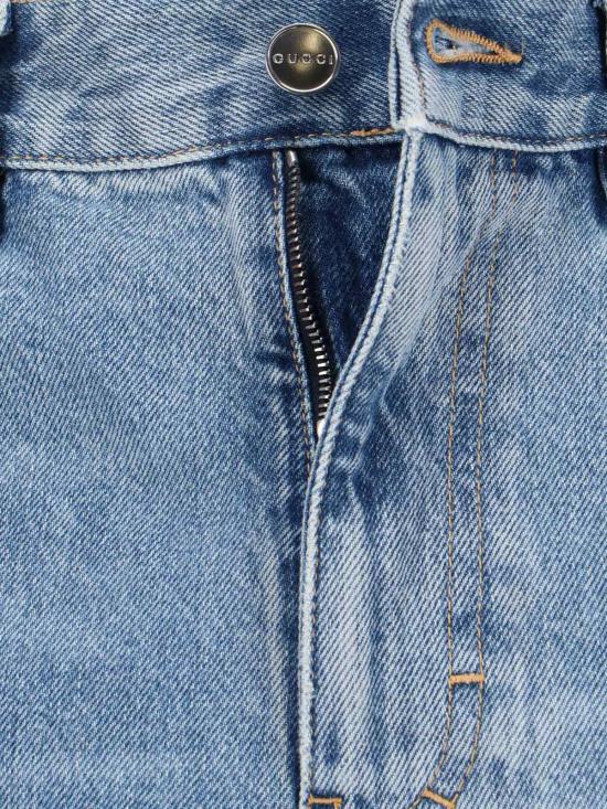 26SS 구찌 슬림 핏 코튼 데님 팬츠 844629 XDDD2 4009 Blue - GUCCI