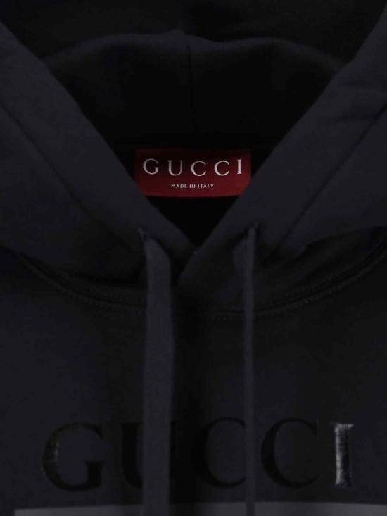 26SS 구찌 프린트 디테일 코튼 저지 스웨트셔츠 855976 XJHNH 1152 Black - GUCCI