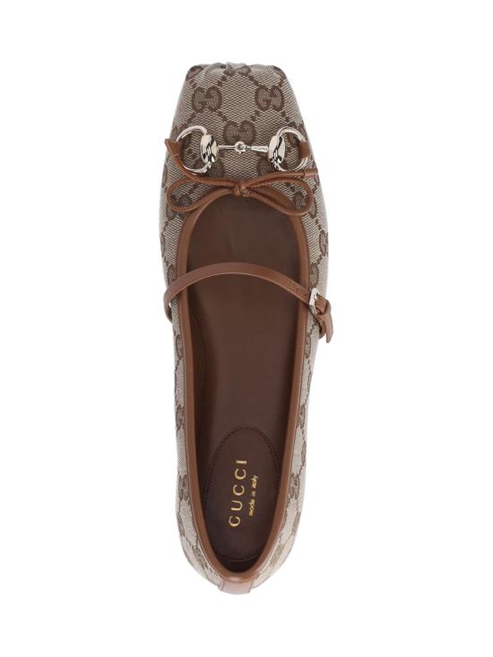 26SS 구찌 홀스빗 발레 플랫 814321 FAD6C 9745 Beige - GUCCI