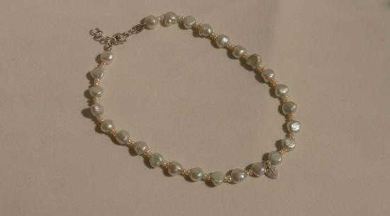  Milk & Rose 목걸이/팬던트 밀크 & 로즈 민티 펄 목걸이