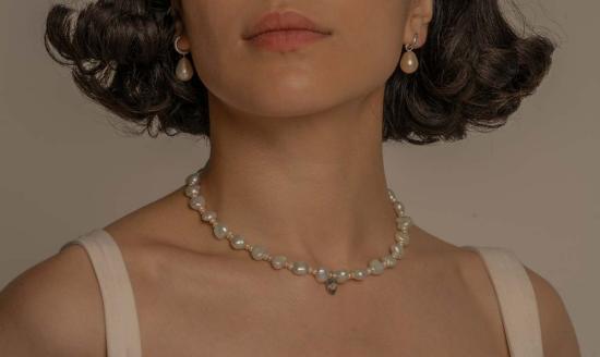  Milk & Rose 목걸이/팬던트 밀크 & 로즈 민티 펄 목걸이 - OTHER BRANDS