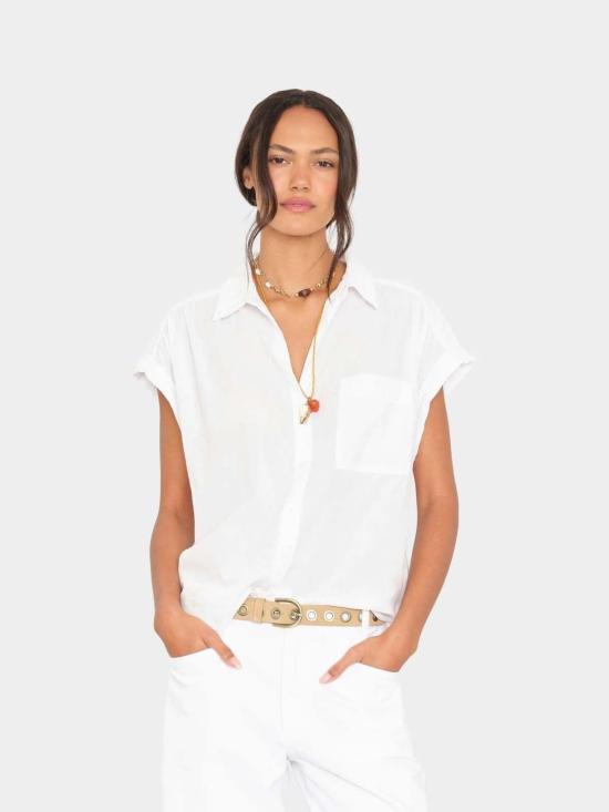  시레나 폴로 티셔츠 렉시 셔츠 화이트 - XIRENA