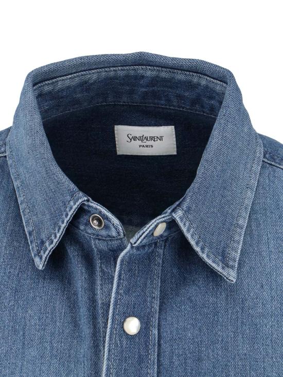 26SS 생로랑 셔츠 862246 Y29YA 4428 Blue - SAINT LAURENT