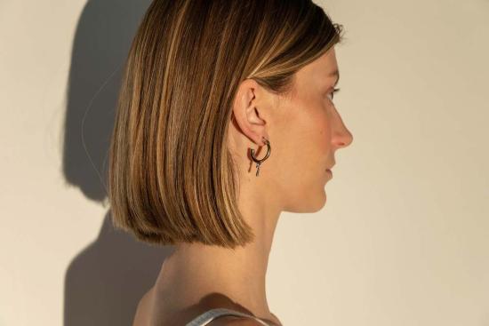  Milk & Rose 이어링 내 가게 딥드 후프 귀걸이 - OTHER BRANDS