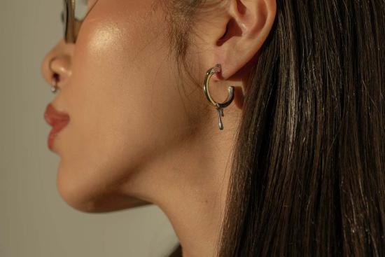  Milk & Rose 이어링 내 가게 딥드 후프 귀걸이