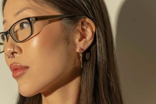  Milk & Rose 이어링 내 가게 딥드 후프 귀걸이 - OTHER BRANDS