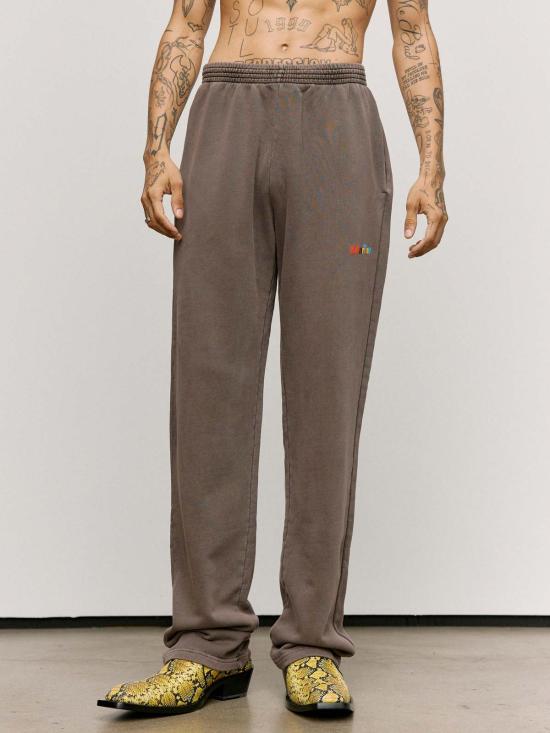  마틴로즈 트레이닝/조거 팬츠 마틴 로즈 워시드 브라운 코튼 스트레이트 레그 스웨트팬츠