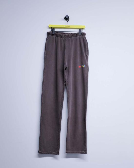  마틴로즈 트레이닝/조거 팬츠 마틴 로즈 워시드 브라운 코튼 스트레이트 레그 스웨트팬츠 - MARTINE ROSE