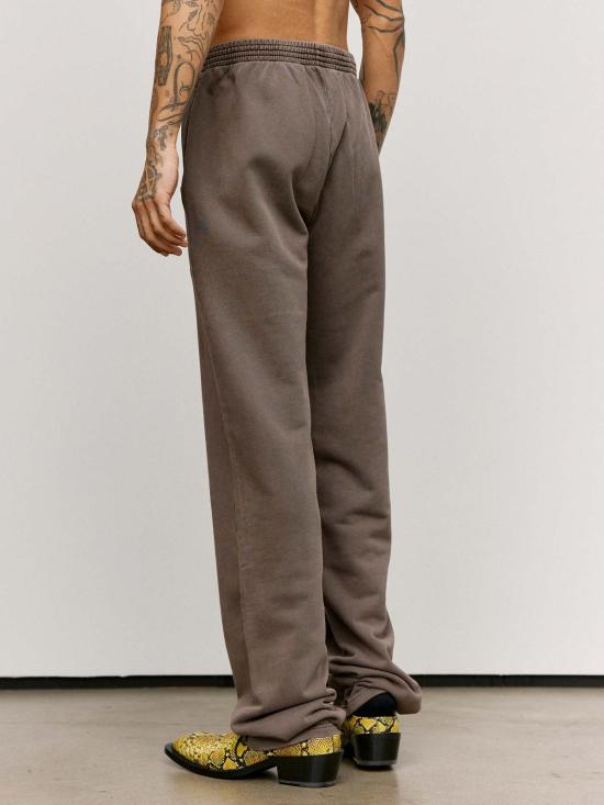  마틴로즈 트레이닝/조거 팬츠 마틴 로즈 워시드 브라운 코튼 스트레이트 레그 스웨트팬츠 - MARTINE ROSE