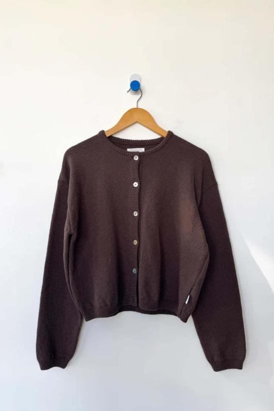  르 본 숍 가디건 르봉숍 레일라 코튼  브라운 - Le Bon Shoppe