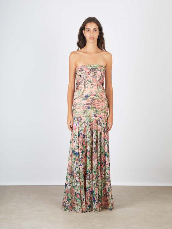  살로니 롱 원피스 크리스티 롱 드레스 로제트 메도우