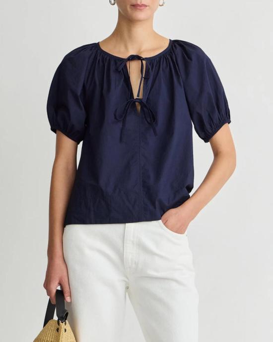  어피스 어파트 블라우스 Apiece Apart Amalie Tie Top Midnight