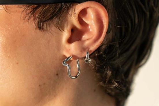  마이 스토어 이어링 밀크앤로즈 하트비트 후프