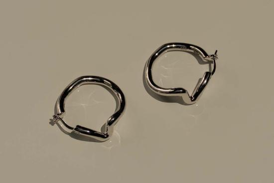  마이 스토어 이어링 밀크앤로즈 하트비트 후프 - MY STORE