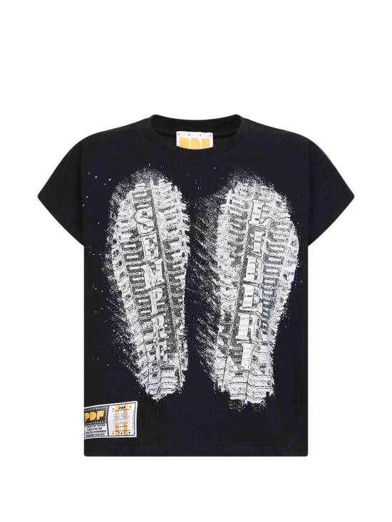 26SS 피디에프 반팔 티셔츠 DFM54033TJ112LIBER BLACK BLACK