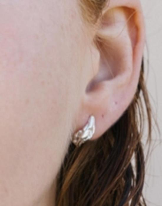  스윔 투 더 문 이어링 오스트라 스터드 귀걸이 (재활용 스털링 실버 소재) - SWIM TO THE MOON