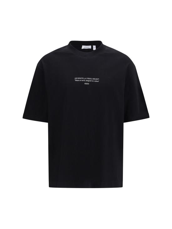 26SS 오프화이트 반팔 티셔츠 44MAA120S26J007001 0001 BLACK