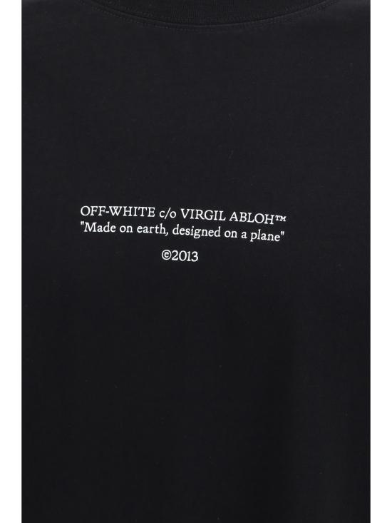 26SS 오프화이트 반팔 티셔츠 44MAA120S26J007001 0001 BLACK - OFF WHITE