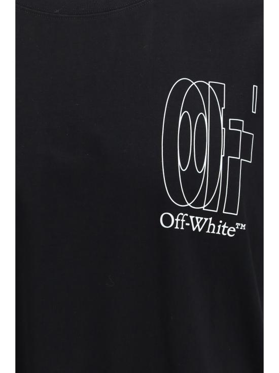 26SS 오프화이트 반팔 티셔츠 44MAA027S26J003001 0001 BLACK - OFF WHITE