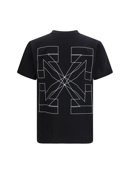 26SS 오프화이트 반팔 티셔츠 44MAA027S26J003001 0001 BLACK - OFF WHITE