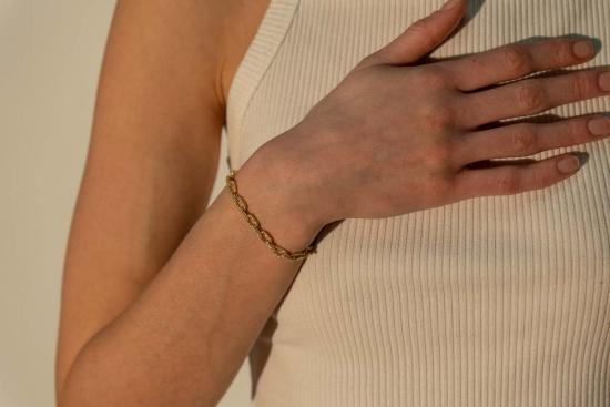  마이 스토어 팔찌 밀크 앤 로즈 글램 체인 브레이슬릿 - MY STORE