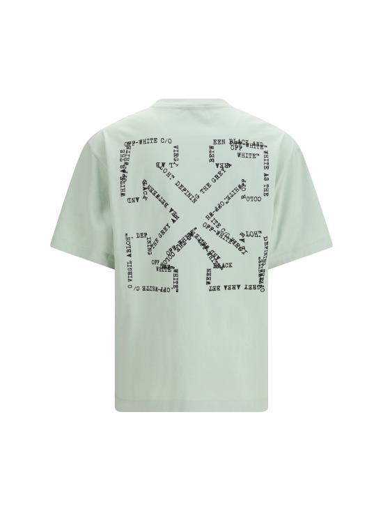 26SS 오프화이트 반팔 티셔츠 44MAA120S26J00S330 3030 GREEN - OFF WHITE