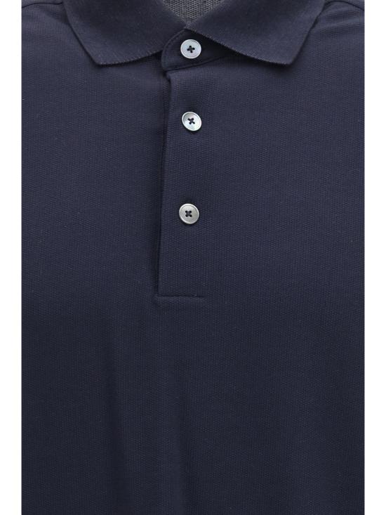 26SS 에르메네질도제냐 폴로 티셔츠 UH341A3H786B09 001 BLUE - ERMENEGILDO ZEGNA