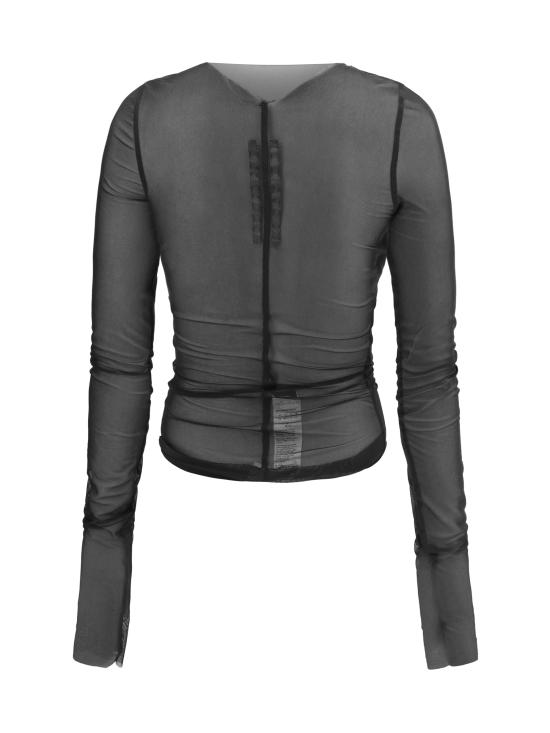 26SS 릭 오웬스 긴팔 티셔츠 RO01F6274TUSRJA 09 BLACK - RICK OWENS