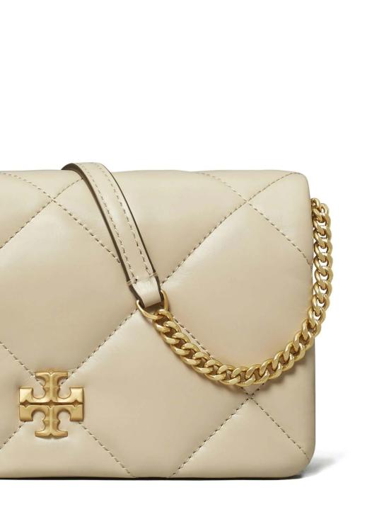 26SS 토리버치 키라 다이아몬드 퀼트 체인 월렛 158624251 Light Beige - TORY BURCH