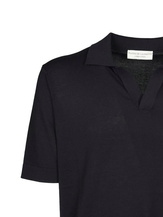26SS 필리포 드 로렌티스 폴로 티셔츠 PL0MCSK CR14R 990 NERO - FILIPPO DE LAURENTIIS