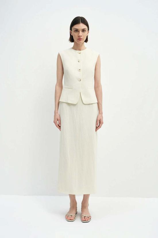  소피 루 베스트 Sophie Rue Elira 버튼 프론트  백로 - SOPHIE RUE