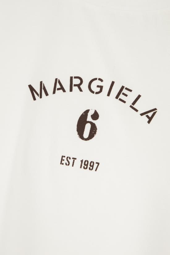 26SS MM6 메종마르지엘라 반팔 티셔츠 SH2GC0038M20048 101 OFF WHITE - MM6 MAISON MARGIELA