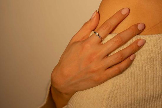  Milk & Rose 반지 내 가게 Silvie Moonstone