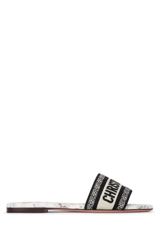 26SS 디올 뮬/슬리퍼 KCQ209MDT 28W WHITE ROSE