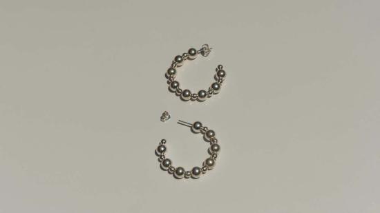  Milk & Rose 이어링 밀크 앤 로즈 비즈 후프 귀걸이 - OTHER BRANDS