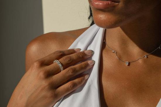  Milk & Rose 반지 밀크 앤 로즈 스퀘어 컷 크리스탈 링 - OTHER BRANDS