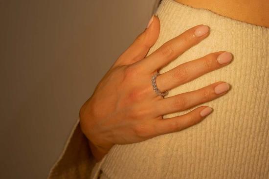  Milk & Rose 반지 밀크 앤 로즈 스퀘어 컷 크리스탈 링 - OTHER BRANDS