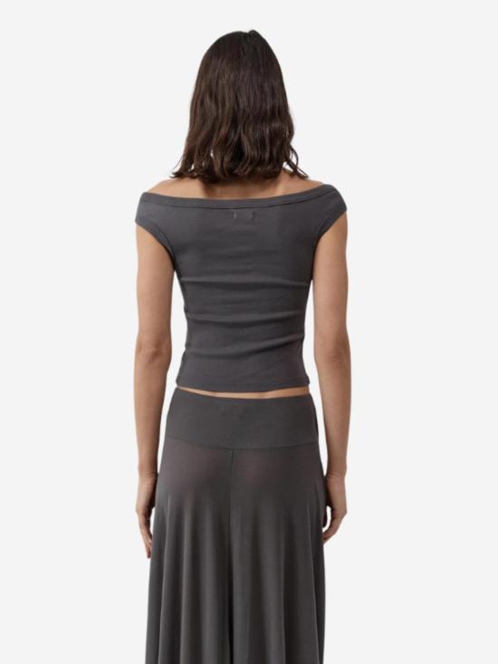  세인트아그니 블라우스 세인트 아그니 오가닉 코튼 오프숄더 탑 - ST.AGNI