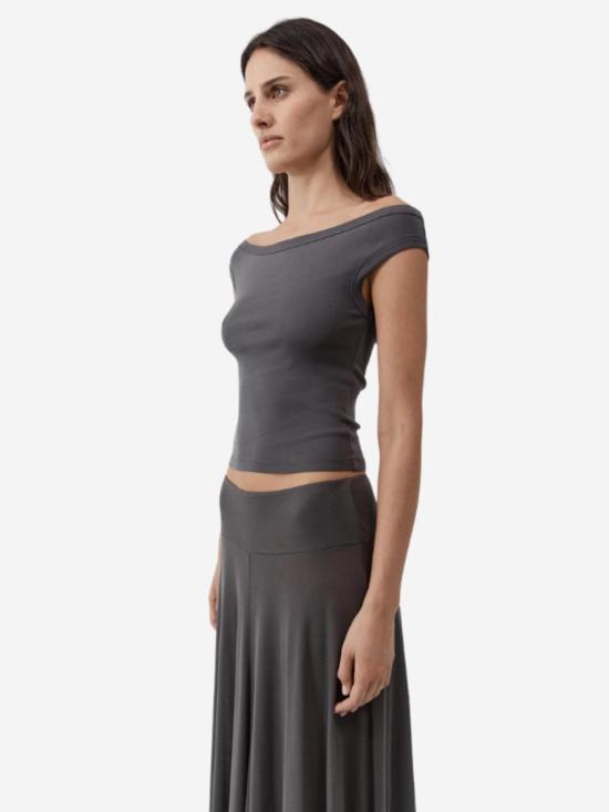  세인트아그니 블라우스 세인트 아그니 오가닉 코튼 오프숄더 탑 - ST.AGNI